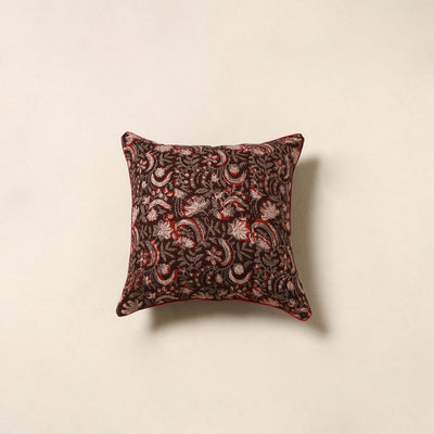 Maroon - cotton bagru cushion cover 78 - handcrafted