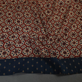 Maroon Block Print Cotton Ajrakh Blouse Piece