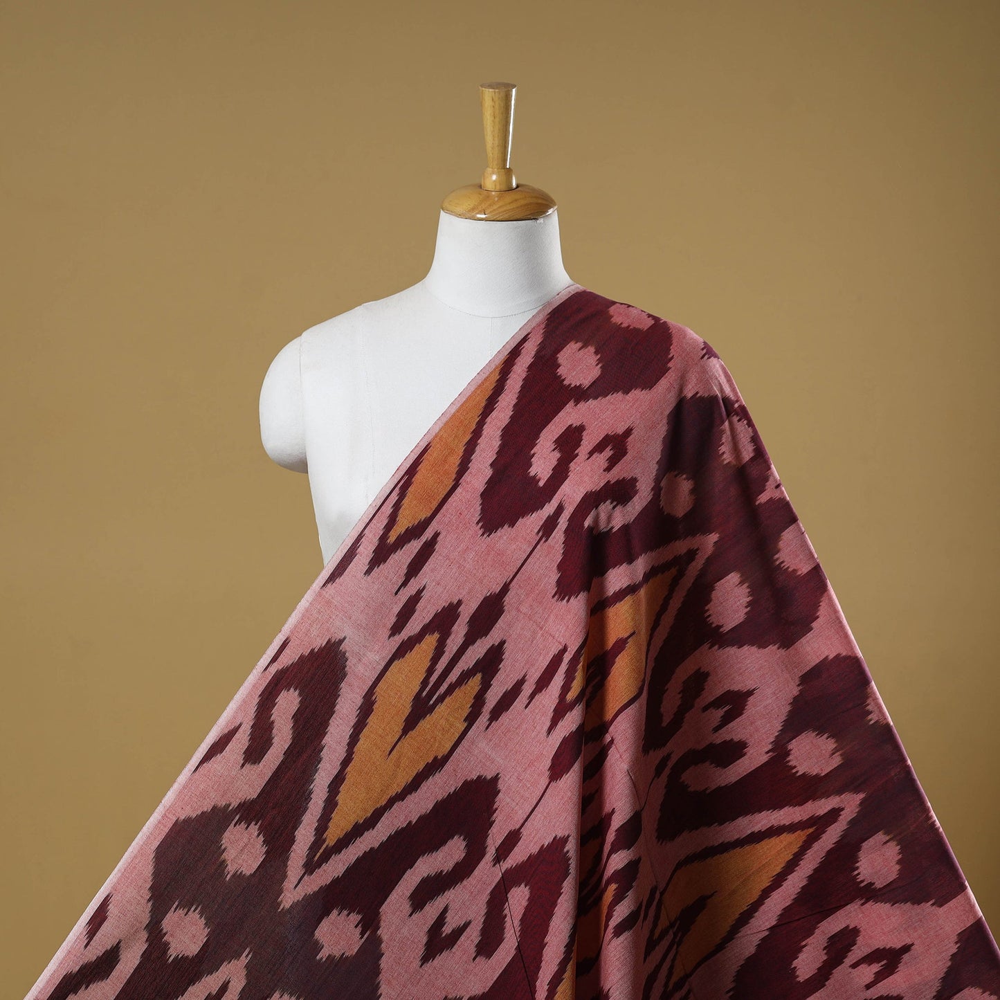 Cotton central asian pochampally ikat fabric 19