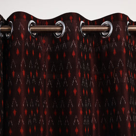 Buy Cotton Door Maroon Pochampally Ikat Curtain