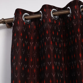 Buy Cotton Door Maroon Pochampally Ikat Curtain