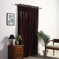 Buy Cotton Door Maroon Pochampally Ikat Curtain