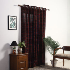 Buy Cotton Door Maroon Pochampally Ikat Curtain