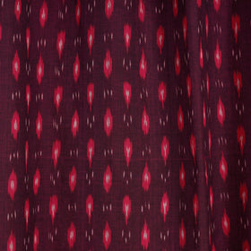 Maroon - cotton door pochampally ikat curtain (7 x 3 feet)