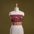 Cotton hand block batik print blouse piece 62 - handcrafted