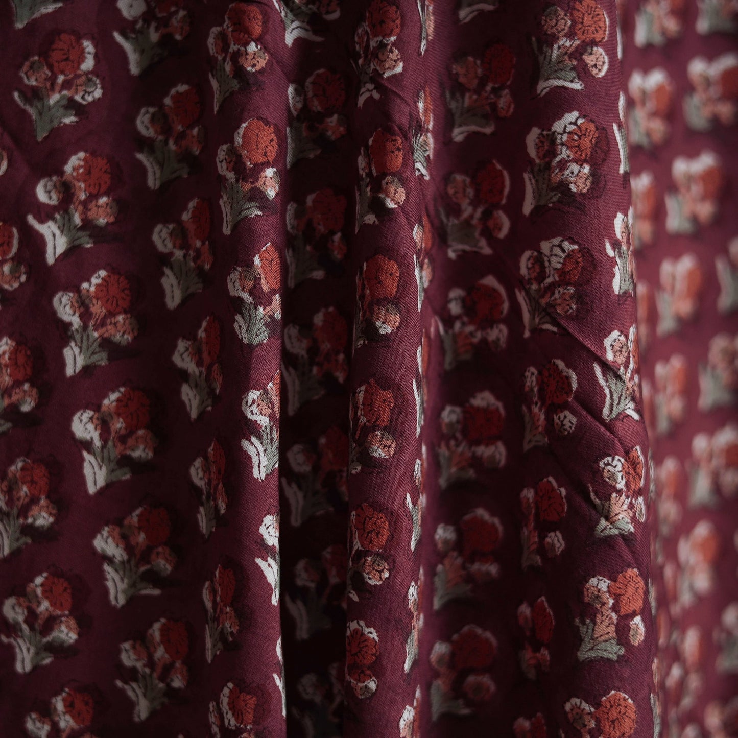Cotton hand block sanganeri print fabric 08 - handcrafted