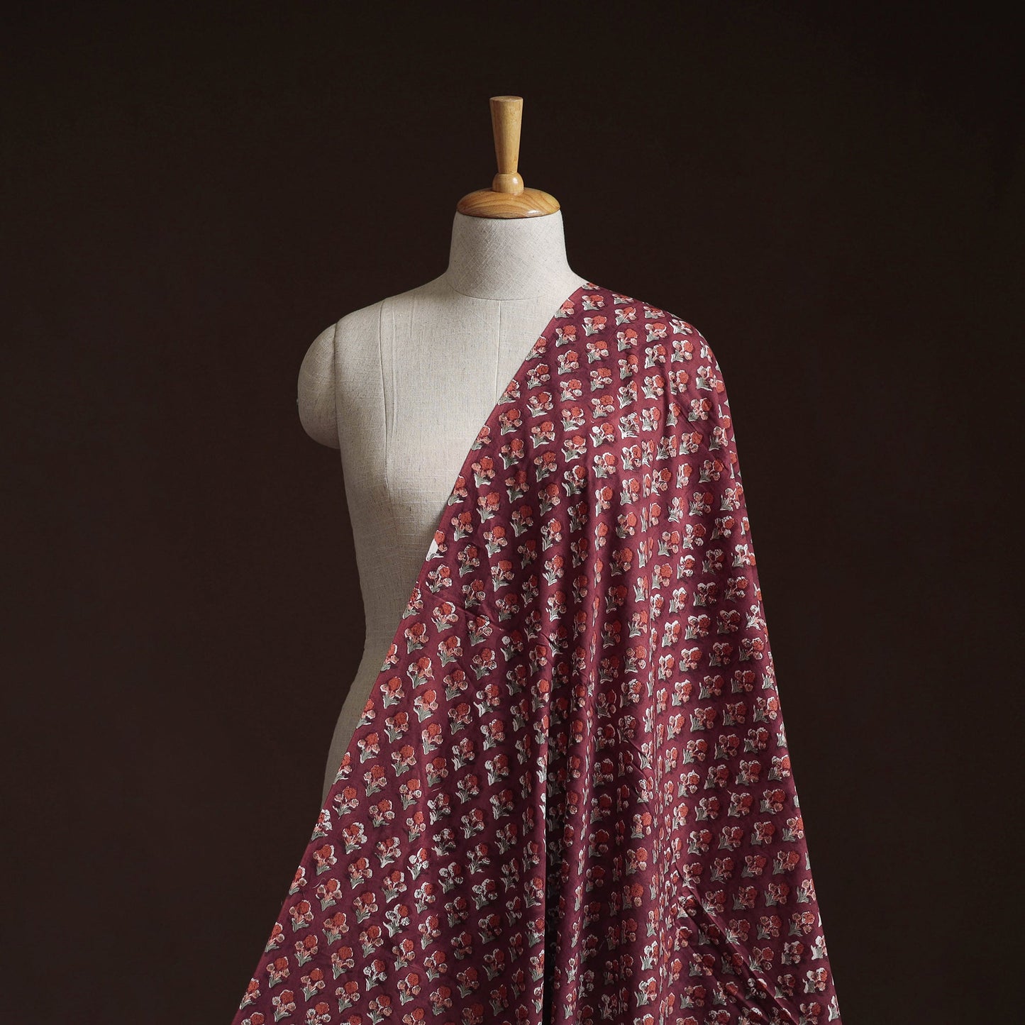 Cotton hand block sanganeri print fabric 08 - handcrafted