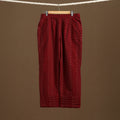 Maroon - cotton jacquard weave palazzo 09 - handcrafted