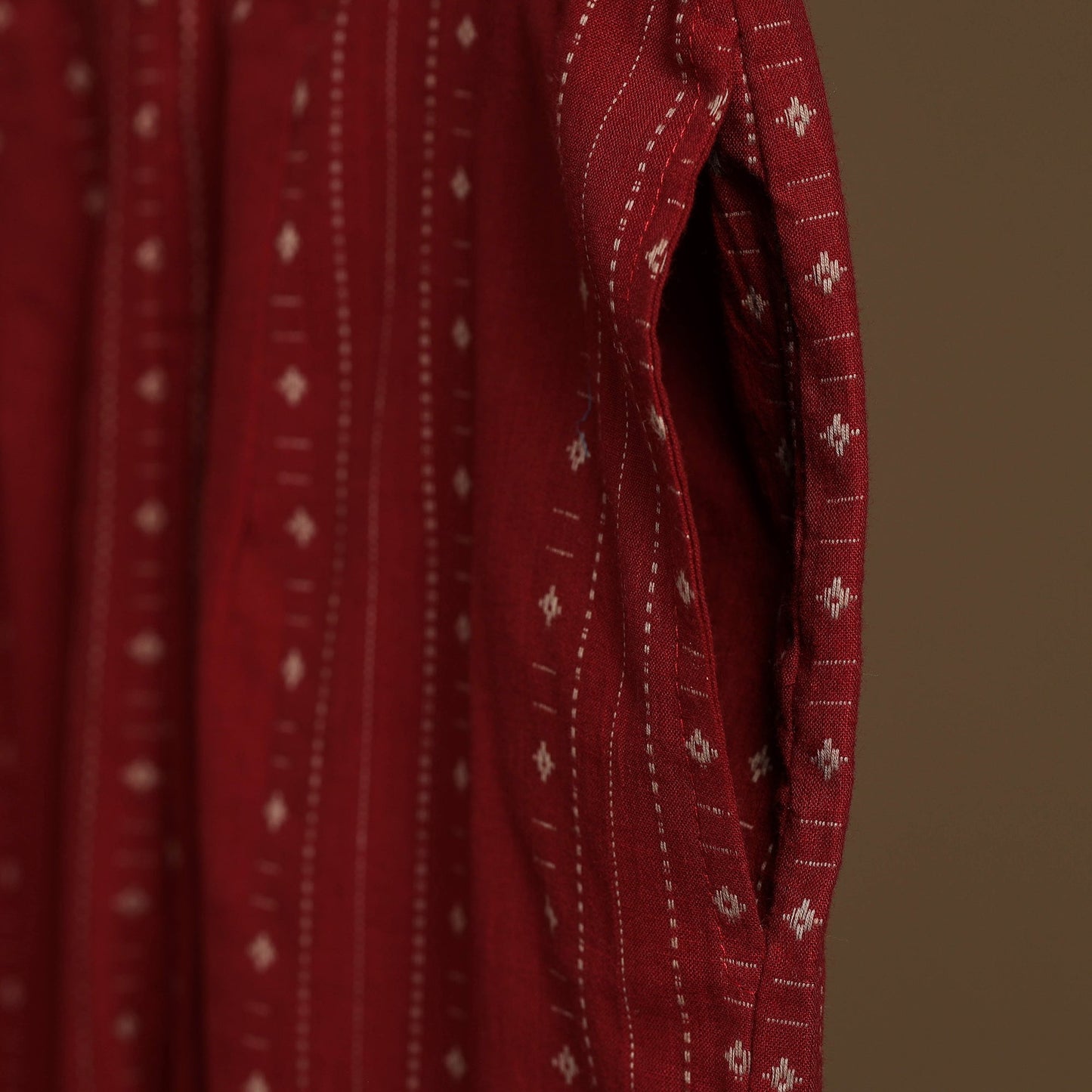 Maroon - cotton jacquard weave palazzo 09 - handcrafted