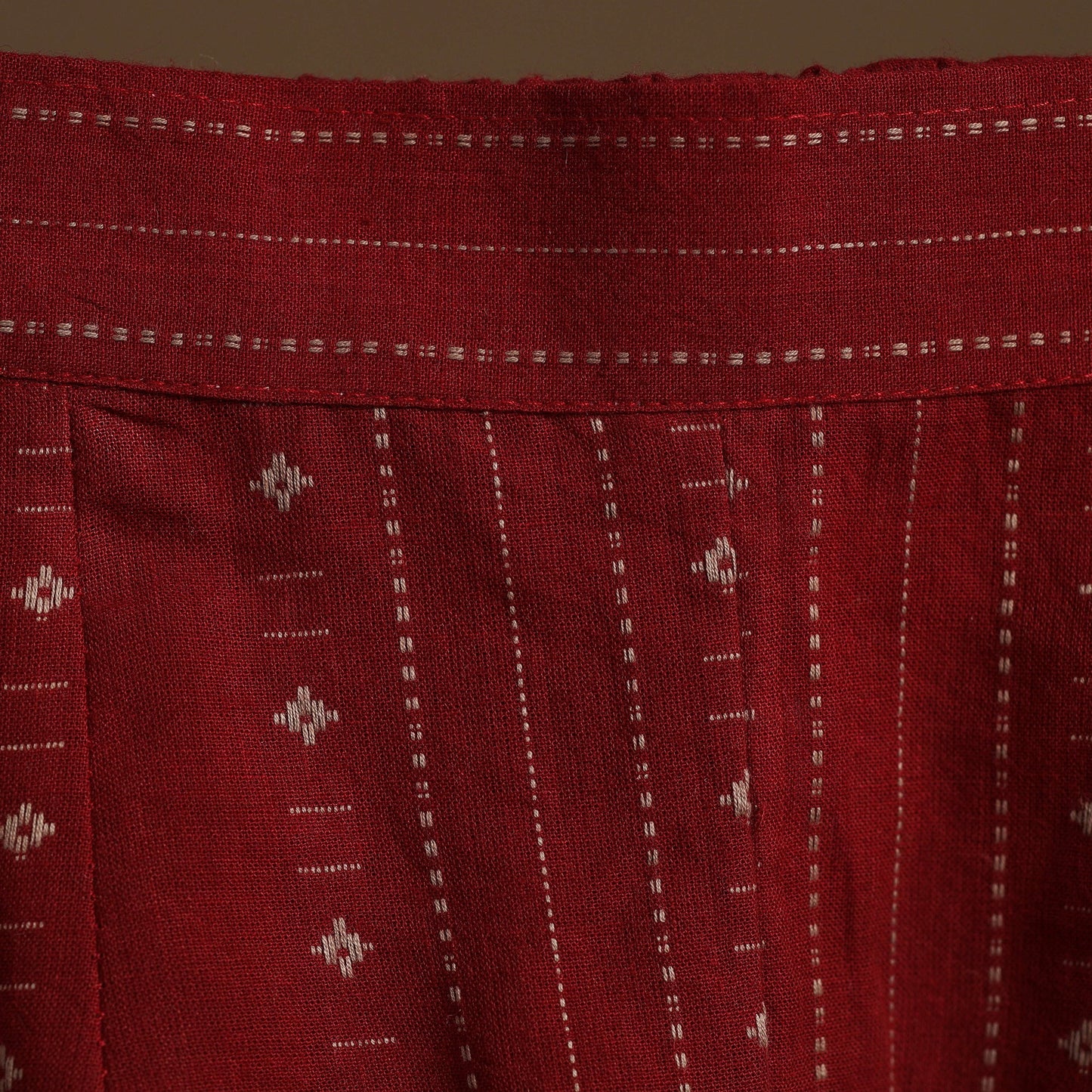 Maroon - cotton jacquard weave palazzo 09 - handcrafted