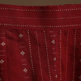 Maroon - cotton jacquard weave palazzo 09 - handcrafted