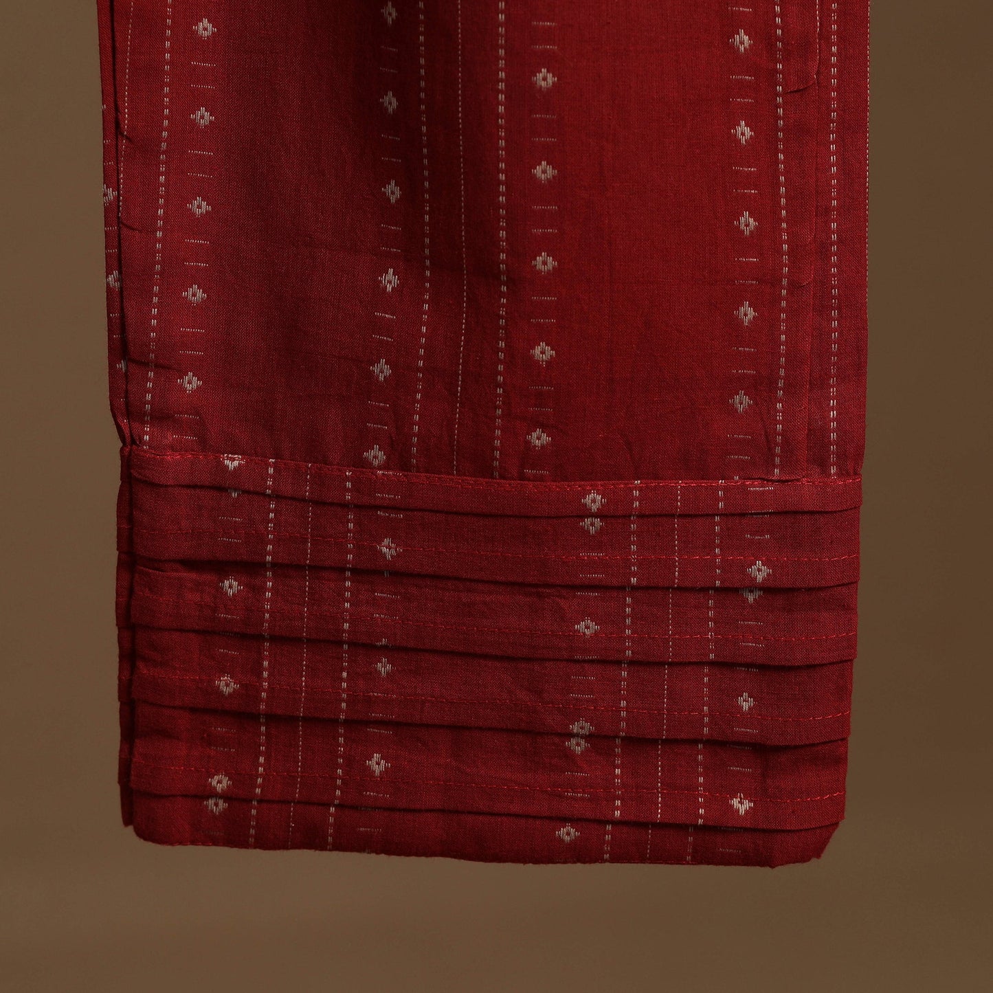 Maroon - cotton jacquard weave palazzo 09 - handcrafted