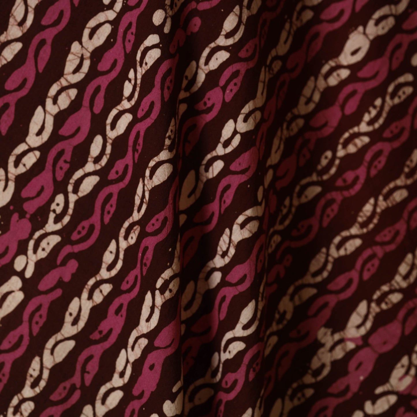 Maroon - cotton kutch batik fabric 18 - handcrafted