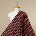 Maroon - cotton kutch batik fabric 18 - handcrafted