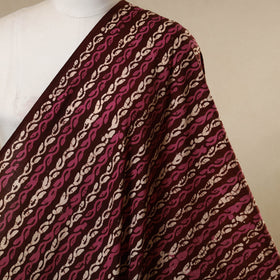 Maroon - cotton kutch batik fabric 18 - handcrafted
