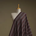 Cotton pochampally dabi ikat fabric 12 - handcrafted