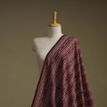 Maroon - cotton pochampally dabi ikat fabric 20