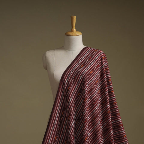 Maroon - cotton pochampally dabi ikat fabric 20