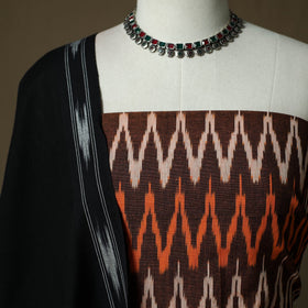 Handloom cotton pochampally ikat 3pc unstitched dress