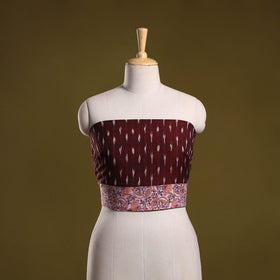 Cotton pochampally ikat blouse piece 24 - handcrafted