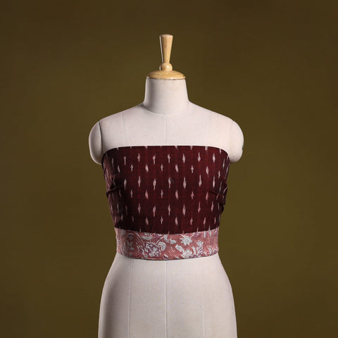 Cotton pochampally ikat blouse piece 28 - handcrafted