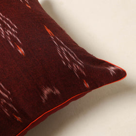 Maroon - cotton pochampally ikat cushion cover 74