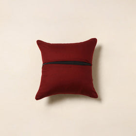 Maroon - cotton pochampally ikat cushion cover 74