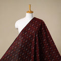 Maroon - cotton pochampally ikat fabric 02 - handcrafted