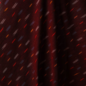 Maroon - cotton pochampally ikat fabric 02 - handcrafted