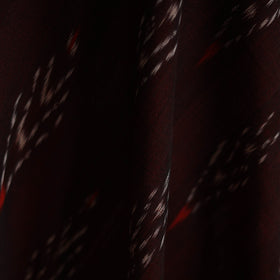 Maroon - cotton pochampally ikat fabric 04 - handcrafted