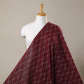 Maroon Cotton Pochampally Ikat Fabric