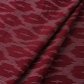 Maroon Cotton Pochampally Ikat Fabric