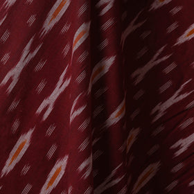Maroon - cotton pochampally ikat fabric 20 - handcrafted