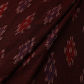 Maroon Cotton Pochampally Ikat Fabric