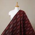 Maroon Cotton Pochampally Ikat Fabric