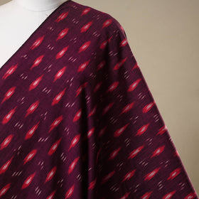 Maroon - cotton pochampally ikat fabric 28 - handcrafted