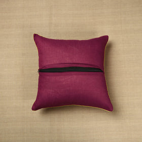  Maroon Cotton Printed Kalamkari Cushion Cover