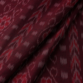 Maroon Cotton Sambalpuri Ikat Fabric