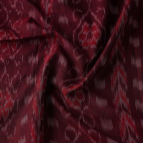 Maroon Cotton Sambalpuri Ikat Fabric