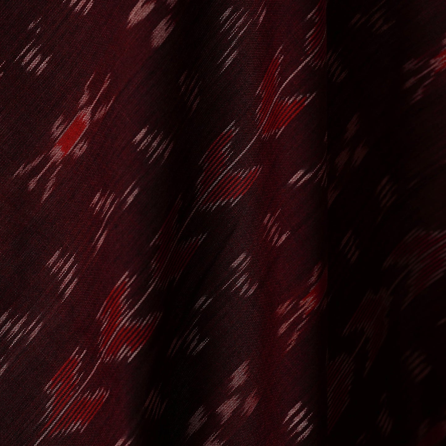Maroon - cotton sambalpuri ikat fabric 22 - handcrafted