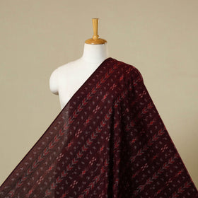Maroon - cotton sambalpuri ikat fabric 22 - handcrafted