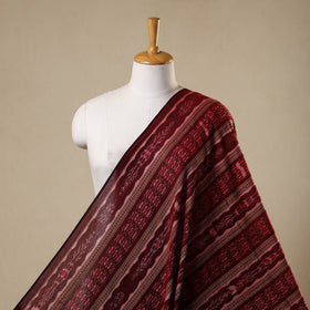 Maroon Cotton Sambalpuri Ikat Fabric