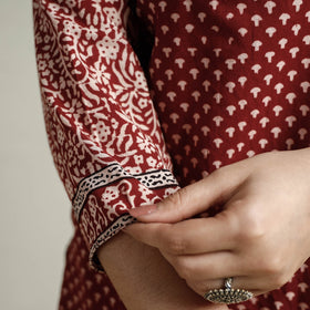  Block Print Cotton Straight Bagh Kurta For Women