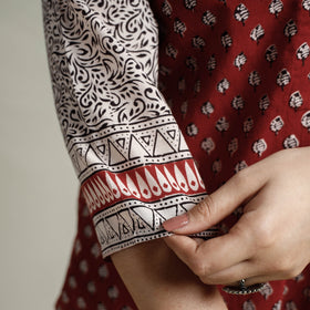  Block Print Cotton Straight Bagh Kurta For Women