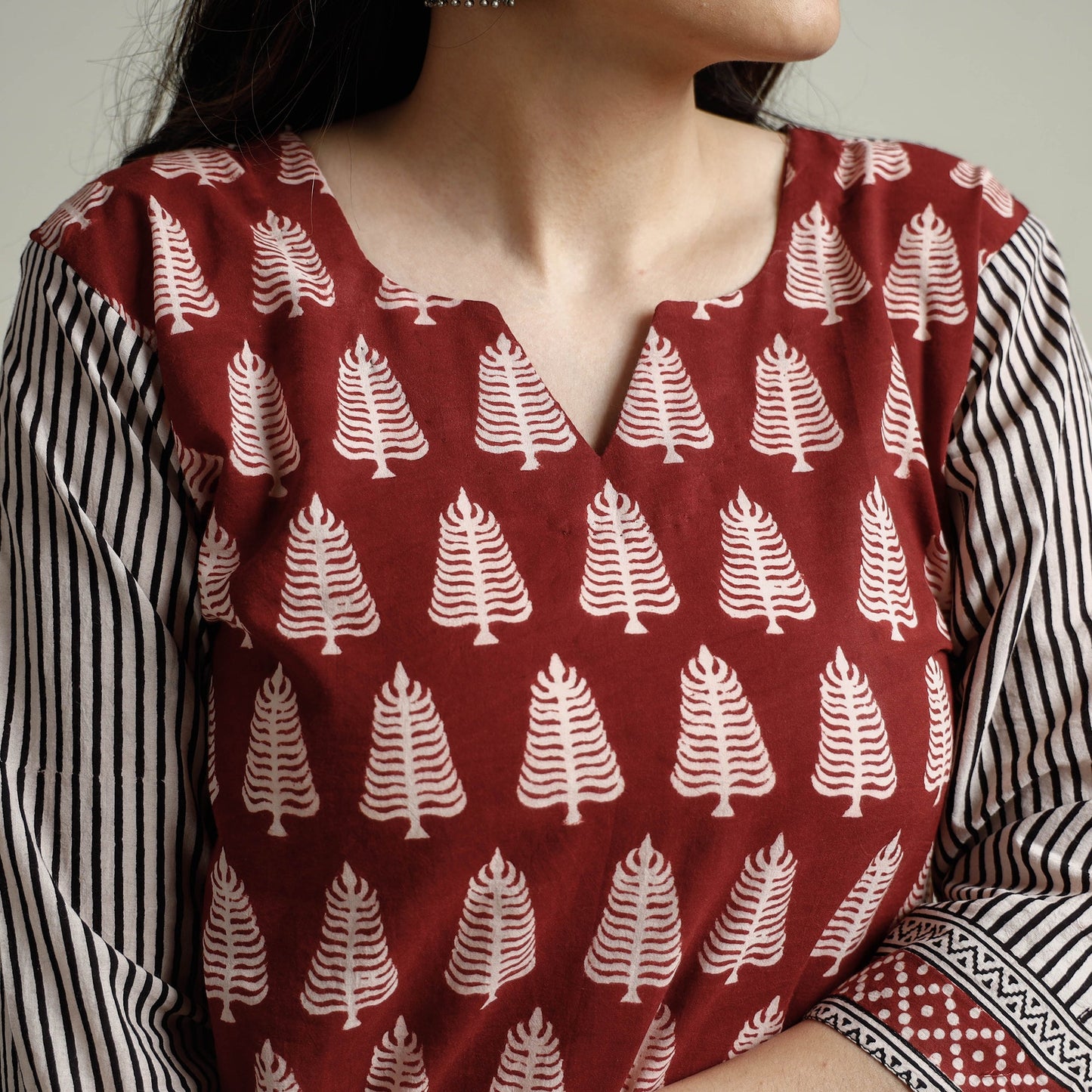  Block Print Cotton Straight Bagh Kurta For Women