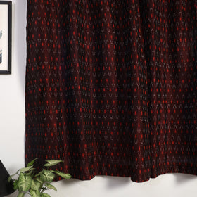  Cotton Window Maroon Pochampally Ikat Curtain 