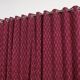 Maroon - cotton window pochampally ikat curtain (5 x 3