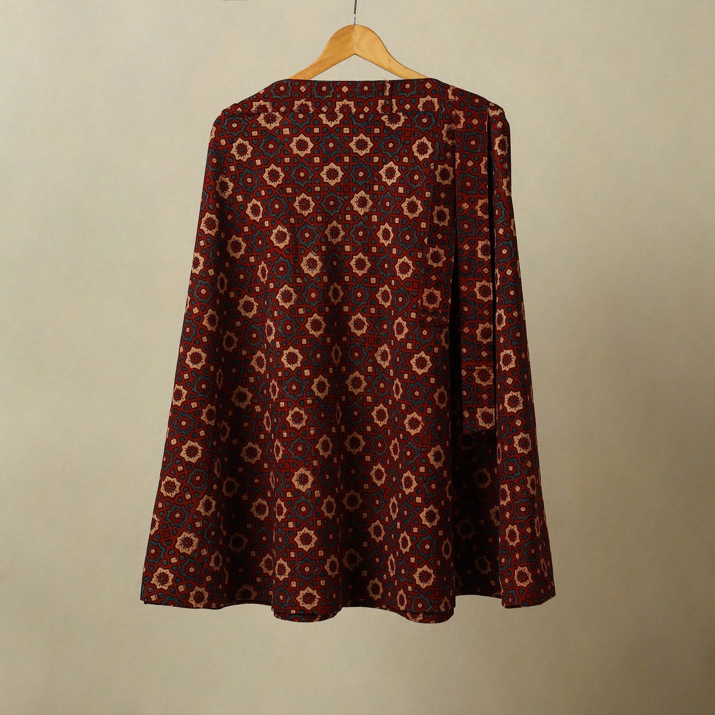 Maroon - cotton wrap around skirt 37 - handcrafted