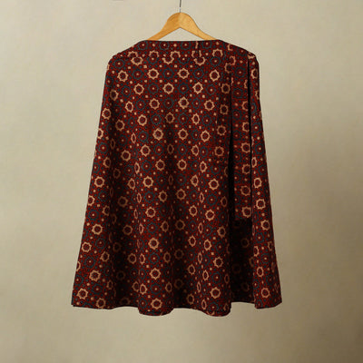 Maroon - cotton wrap around skirt 37 - handcrafted