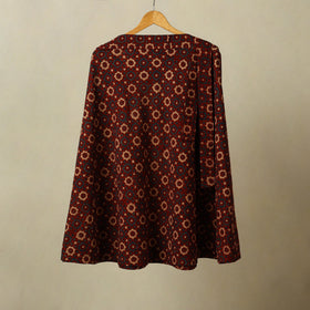 Maroon - cotton wrap around skirt 37 - handcrafted